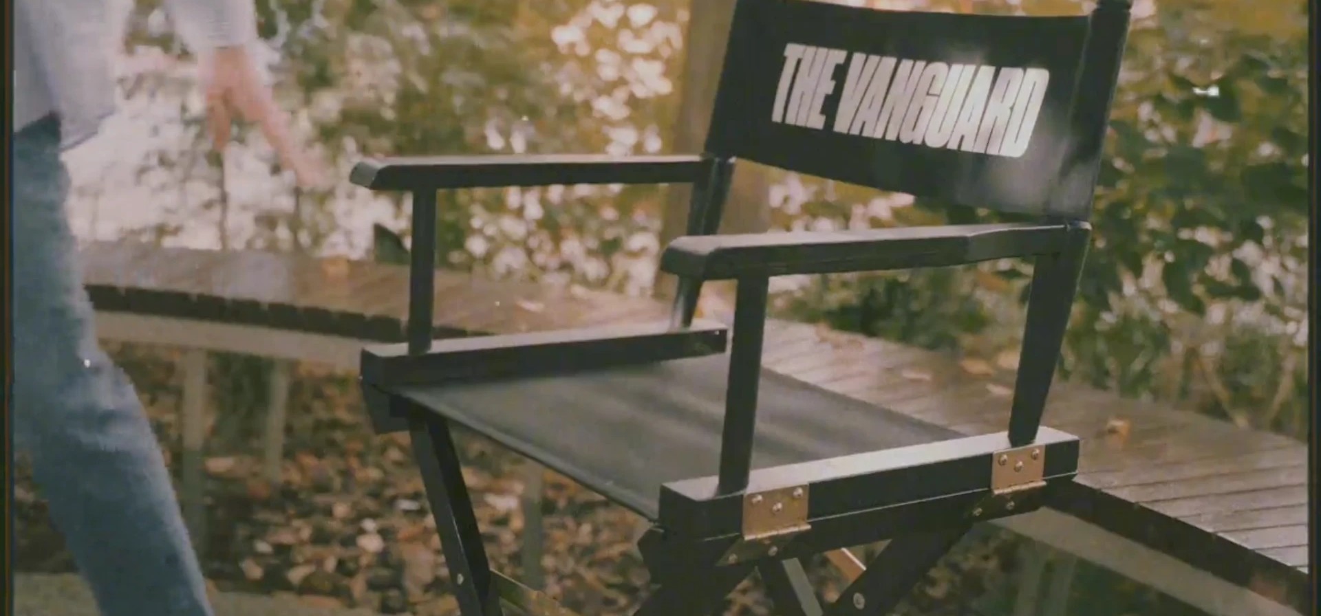 The Vanguard — director's chair outdoors