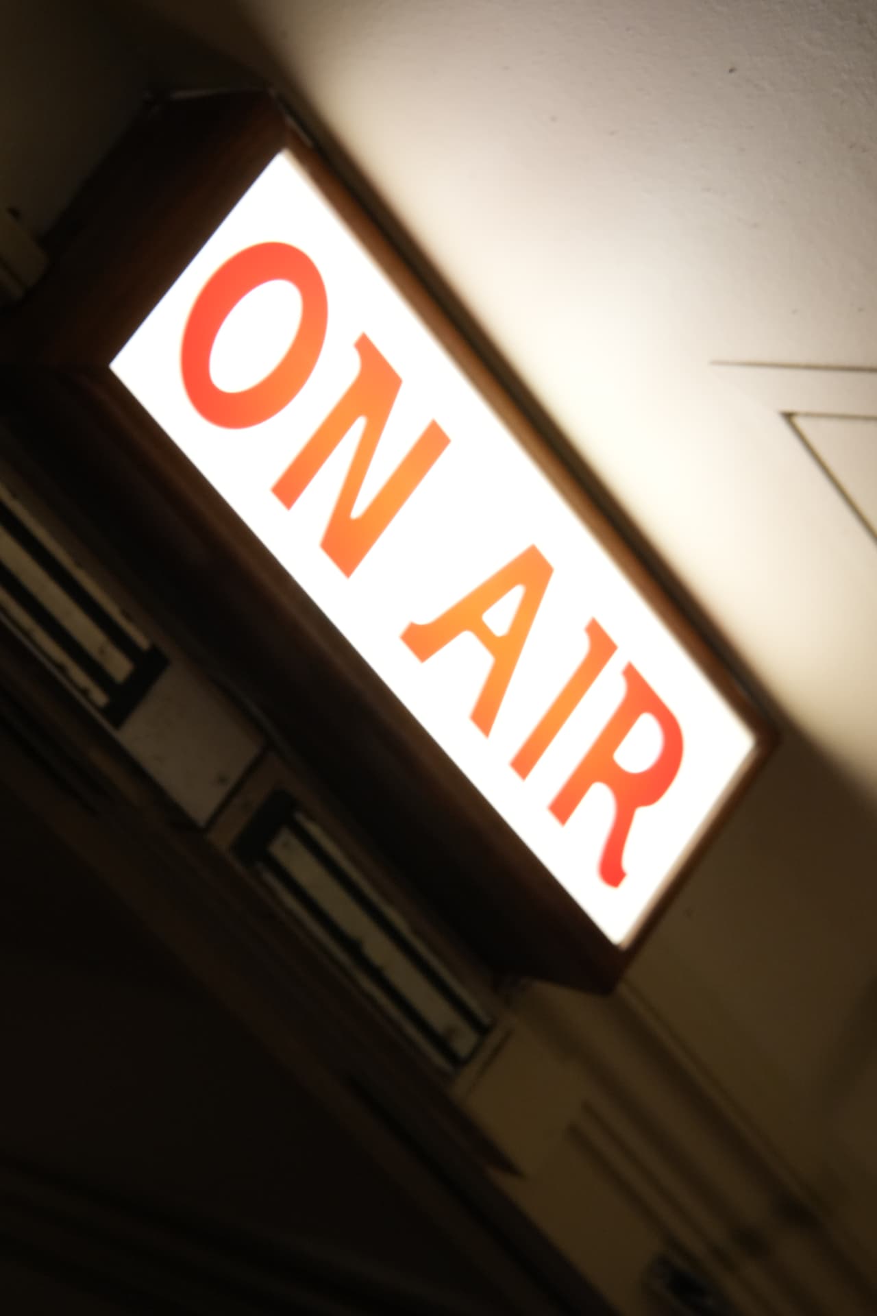 On Air — illuminated studio sign
